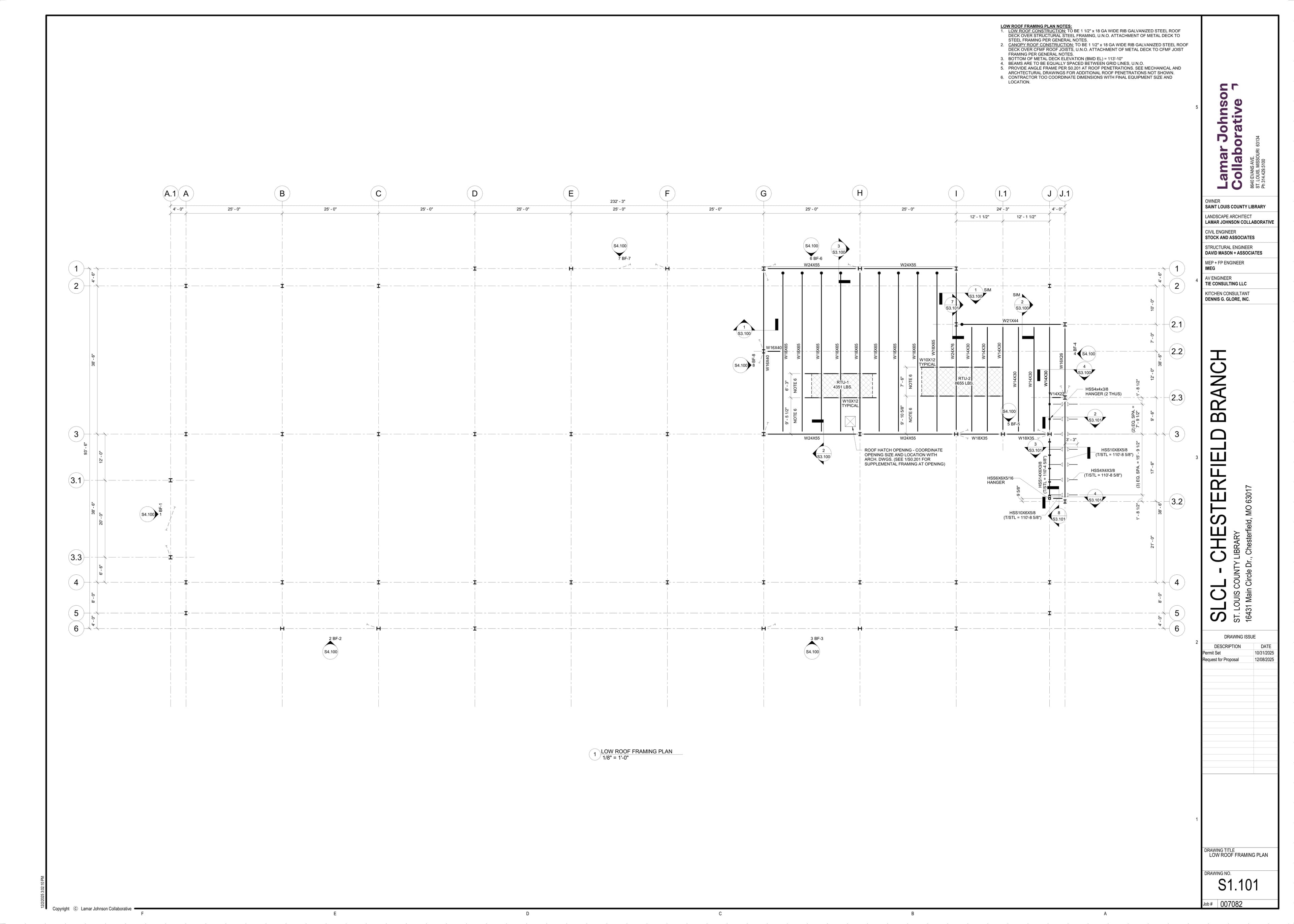 S2.100 Steel Framing Plan from the stl_lib.pdf sample
